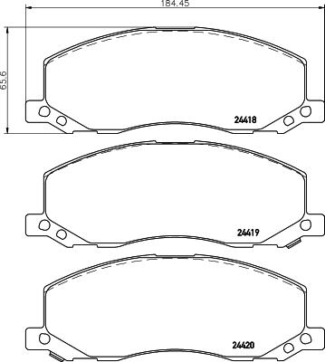 HELLA 8DB 355 013-061 - Set placute frana,frana disc parts5.com