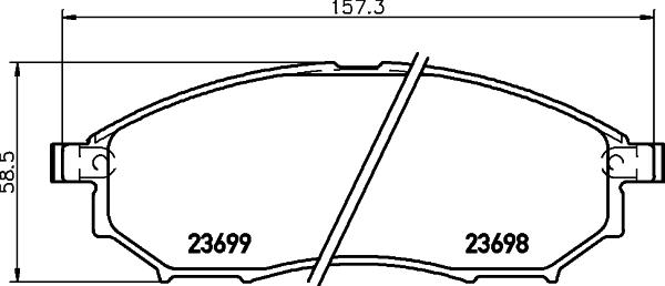 HELLA 8DB 355 013-141 - Brake Pad Set, disc brake parts5.com