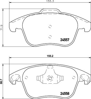 HELLA 8DB 355 013-351 - Brake Pad Set, disc brake parts5.com