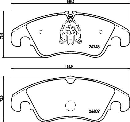 HELLA 8DB 355 013-751 - Set placute frana,frana disc parts5.com