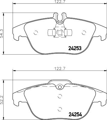 HELLA 8DB 355 012-741 - Σετ τακάκια, δισκόφρενα parts5.com