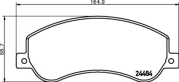 HELLA 8DB 355 012-761 - Set placute frana,frana disc parts5.com