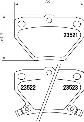 HELLA 8DB 355 017-221 - Set placute frana,frana disc parts5.com