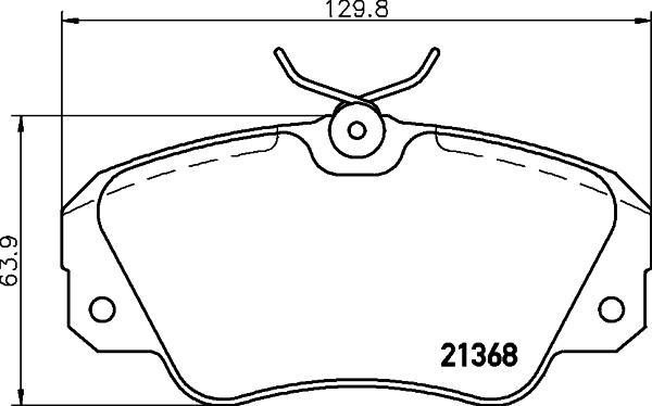 HELLA 8DB 355 017-771 - Σετ τακάκια, δισκόφρενα parts5.com