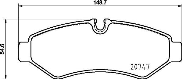 HELLA 8DB 355 036-861 - Sada brzdových destiček, kotoučová brzda parts5.com