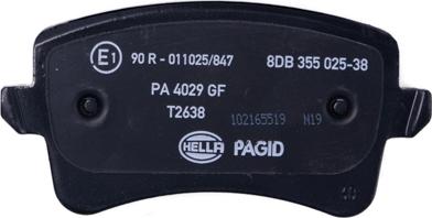 HELLA 8DB 355 025-381 - Brake Pad Set, disc brake parts5.com