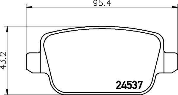 HELLA 8DB 355 025-371 - Bremsbelagsatz, Scheibenbremse parts5.com