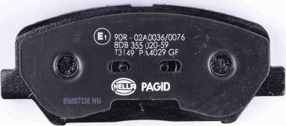 HELLA 8DB 355 020-591 - Set placute frana,frana disc parts5.com