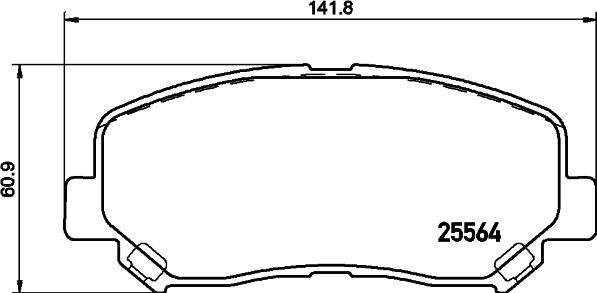 HELLA 8DB 355 020-511 - Set placute frana,frana disc parts5.com