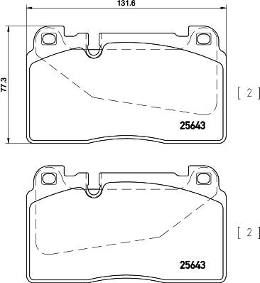 HELLA 8DB 355 020-251 - Komplet zavornih oblog, ploscne (kolutne) zavore parts5.com