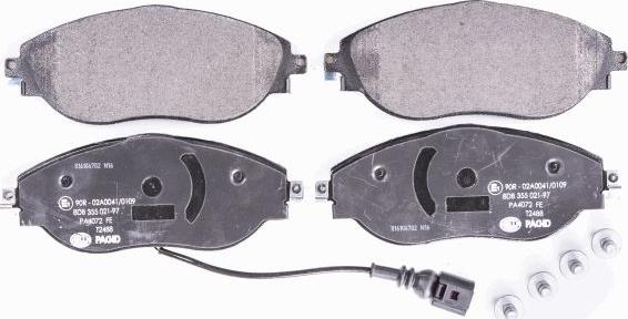 HELLA 8DB 355 021-971 - Brake Pad Set, disc brake parts5.com