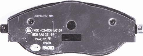 HELLA 8DB 355 021-971 - Brake Pad Set, disc brake parts5.com