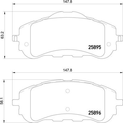 HELLA 8DB 355 021-321 - Set placute frana,frana disc parts5.com