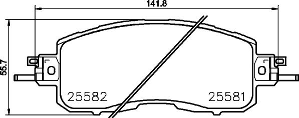 HELLA 8DB 355 023-321 - Zestaw klocków hamulcowych, hamulce tarczowe parts5.com