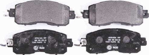 HELLA 8DB 355 023-321 - Brake Pad Set, disc brake parts5.com