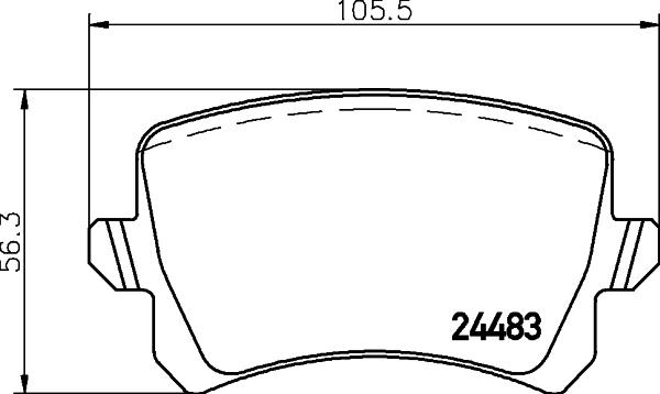 HELLA 8DB 355 025-331 - Komplet pločica, disk-kočnica parts5.com