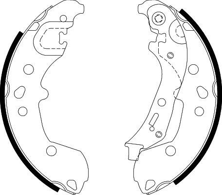 HELLA 8DB 355 022-881 - Set saboti frana parts5.com