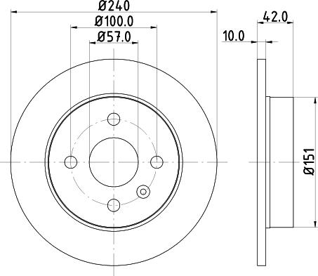 HELLA 8DD 355 106-091 - Disc frana parts5.com