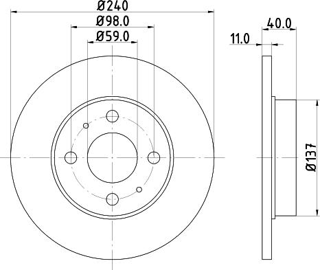 HELLA 8DD 355 103-151 - Disc frana parts5.com