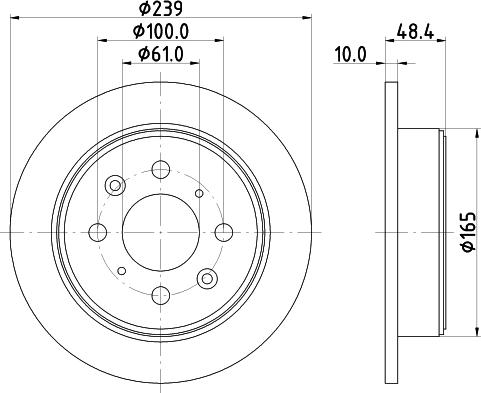 HELLA 8DD 355 103-111 - Tarcza hamulcowa parts5.com