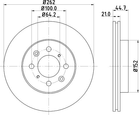 HELLA 8DD 355 103-121 - Fren diski parts5.com