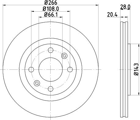 HELLA 8DD 355 102-051 - Тормозной диск parts5.com