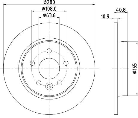 HELLA 8DD 355 119-501 - Féktárcsa parts5.com