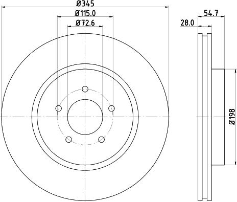 HELLA 8DD 355 115-471 - Disco de freno parts5.com