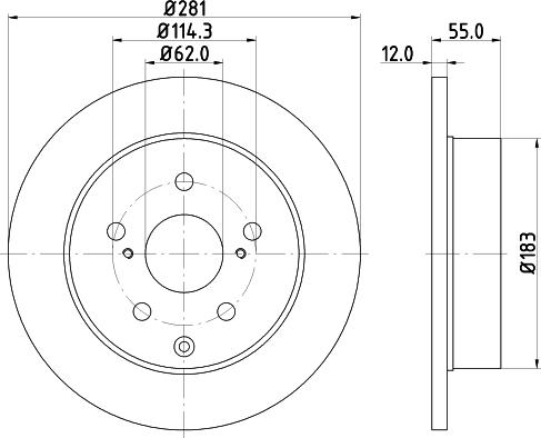 HELLA 8DD 355 118-881 - Disc frana parts5.com