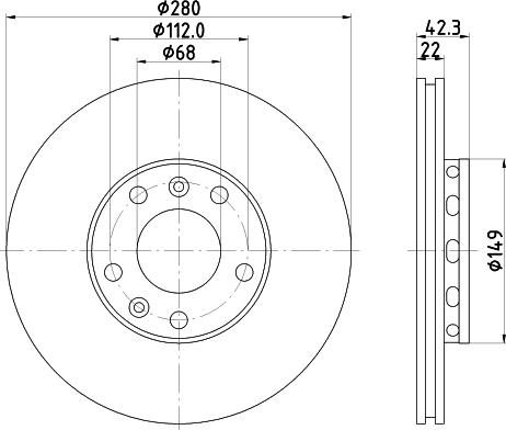 HELLA 8DD 355 113-321 - Δισκόπλακα parts5.com