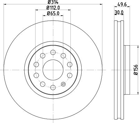 HELLA 8DD 355 117-791 - Kočioni disk parts5.com