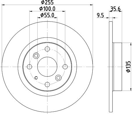 HELLA 8DD 355 134-831 - Disc frana parts5.com