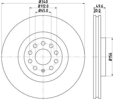 HELLA 8DD 355 129-241 - Zavorni kolut parts5.com