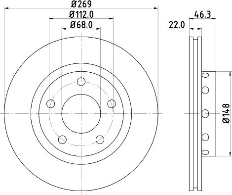 HELLA 8DD 355 127-431 - Disco de freno parts5.com