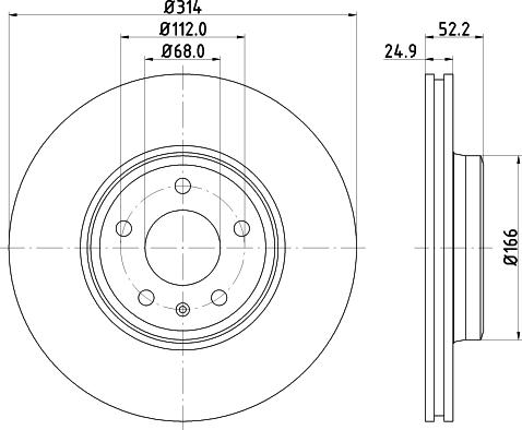 HELLA 8DD 355 128-711 - Disc frana parts5.com