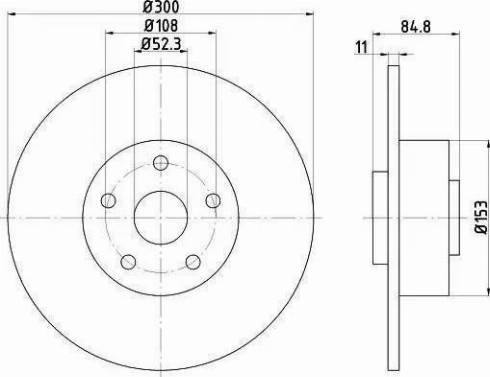 HELLA 8DD 355 113-871 - Tarcza hamulcowa parts5.com