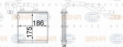 HELLA 8FH 351 511-644 - Radiador de calefacción parts5.com