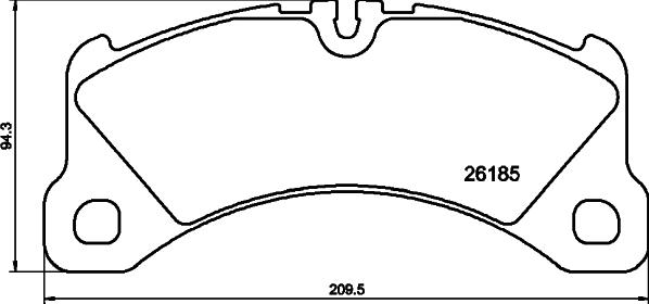 HELLA PAGID 8DB355040201 - Set placute frana,frana disc parts5.com