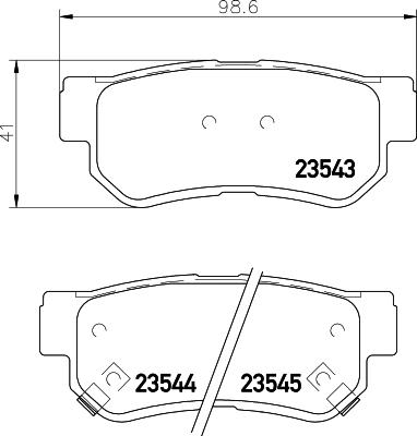 HELLA PAGID 8DB 355 009-971 - Fren balata seti, diskli fren parts5.com