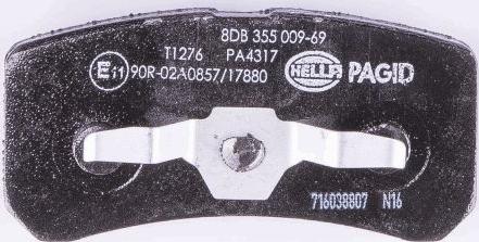 HELLA PAGID 8DB 355 009-691 - Bremsbelagsatz, Scheibenbremse parts5.com