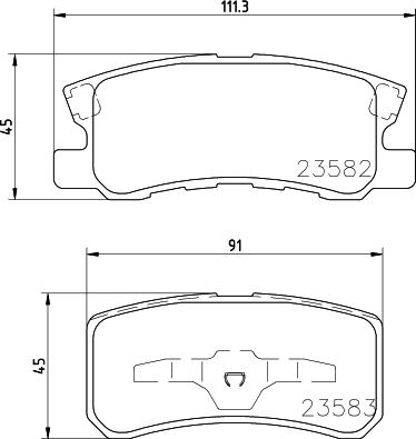 HELLA PAGID 8DB 355 009-691 - Bremsbelagsatz, Scheibenbremse parts5.com