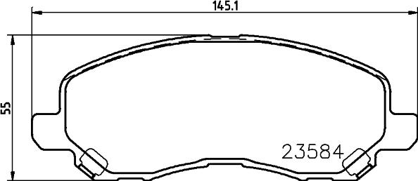 HELLA PAGID 8DB 355 009-671 - Set placute frana,frana disc parts5.com