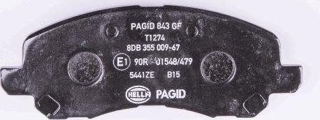 HELLA PAGID 8DB 355 009-671 - Set placute frana,frana disc parts5.com