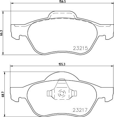 HELLA PAGID 8DB 355 009-091 - Комплект спирачно феродо, дискови спирачки parts5.com