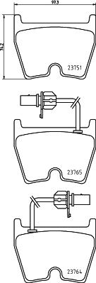 HELLA PAGID 8DB 355 009-191 - Set placute frana,frana disc parts5.com