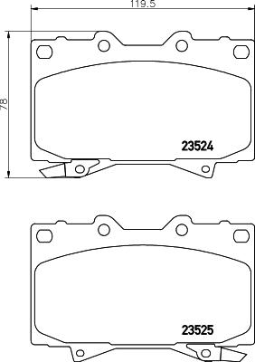 HELLA PAGID 8DB 355 009-371 - Set placute frana,frana disc parts5.com