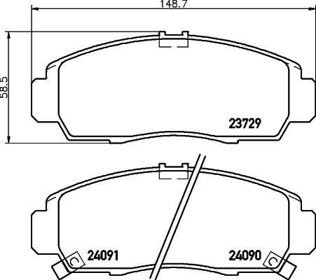 HELLA PAGID 8DB 355 009-771 - Kit de plaquettes de frein, frein à disque parts5.com