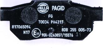 HELLA PAGID 8DB 355 005-731 - Комплект спирачно феродо, дискови спирачки parts5.com