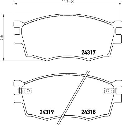 HELLA PAGID 8DB 355 006-951 - Set placute frana,frana disc parts5.com