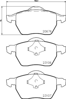 HELLA PAGID 8DB 355 006-921 - Brake Pad Set, disc brake parts5.com